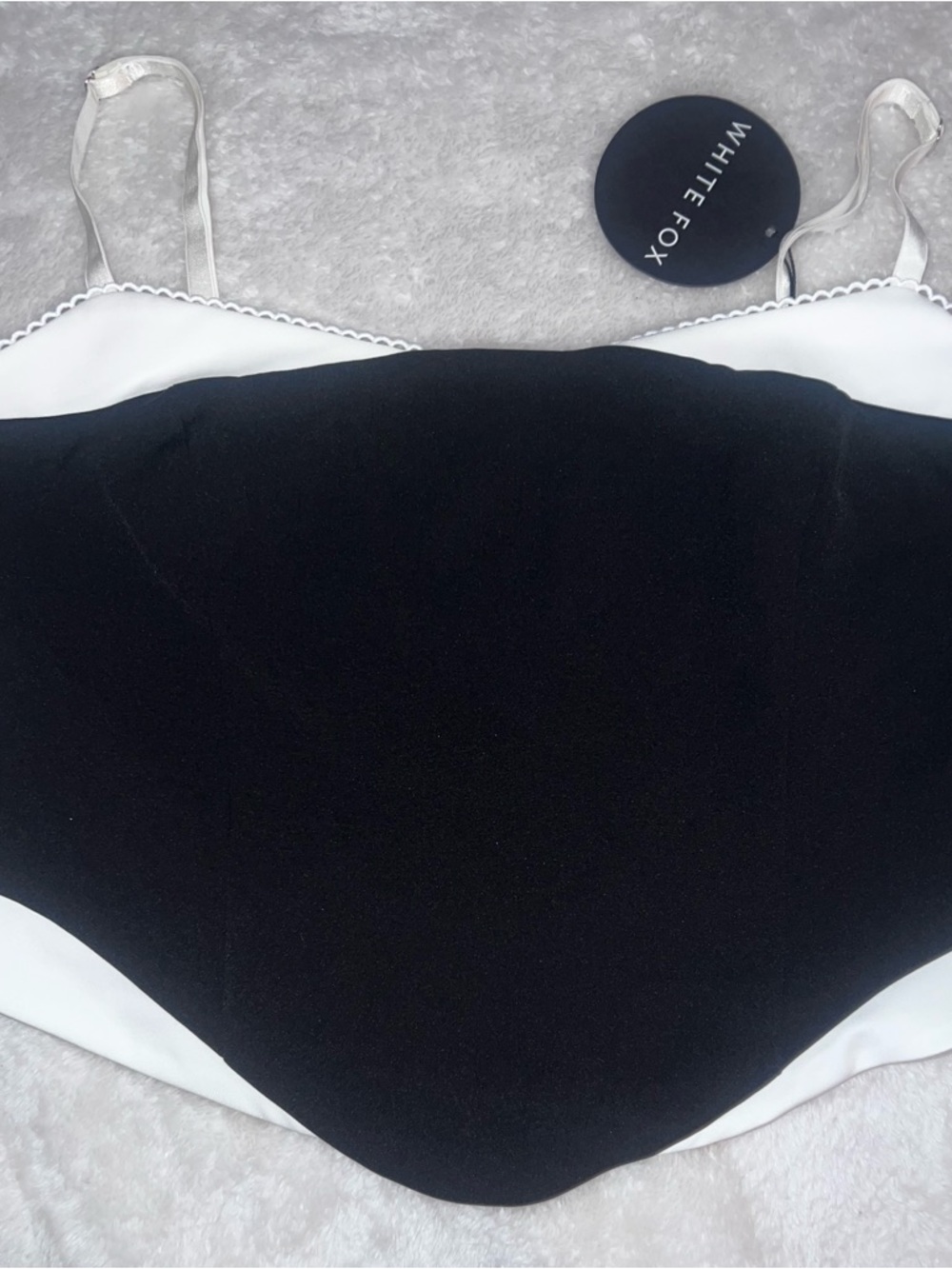 White Fox Black & White Bustier Top